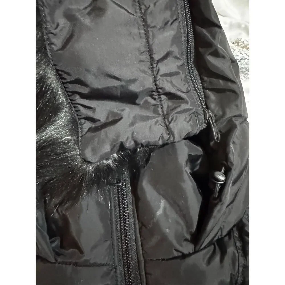 north face Gotham Fur Trim Hooded puffer jacket Coat  womens Xxl 2xl Plus Black